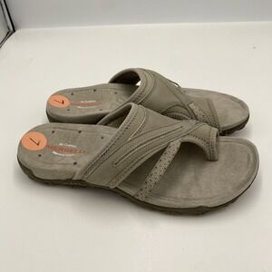 Merrell Women's Terran Post II Sport Sandals Flip Flops Taupe 7